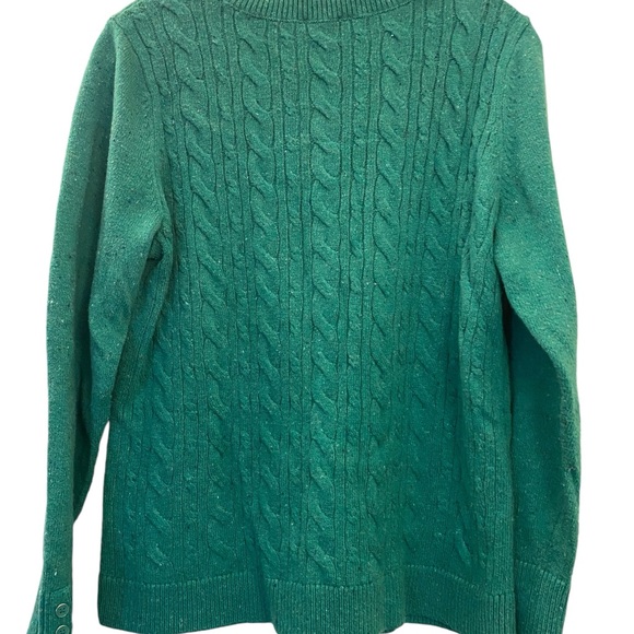 Talbots Green Cable Knit Sweater - Picture 9 of 11